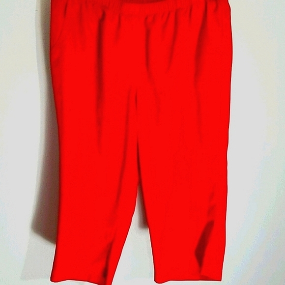 *Red Bermuda Walking Shorts Pull-On Pockets Stretchy High Rise Alia Sz 18W - Picture 1 of 7